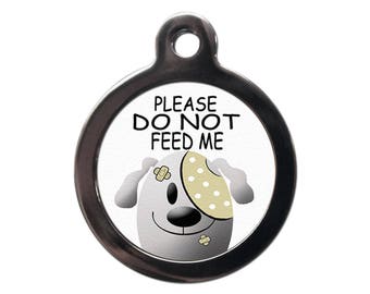 Please Do Not Feed Pet ID Tag - Dog Cat Tag Do Not Feed Alert Warning