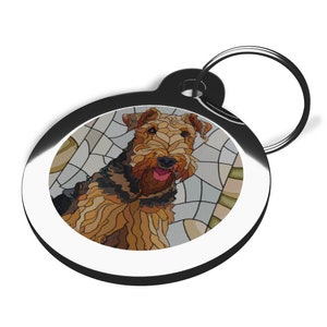 Airedale Terrier Breed Pet Tags - Various Designs Available