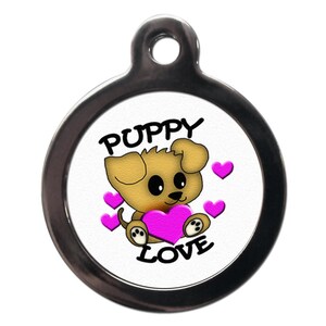 Puppy Love Cartoon Pet Tag