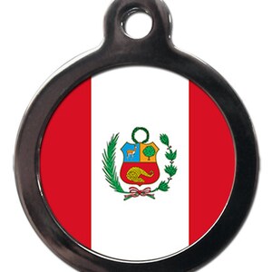 Flag of Peru Pet Tag - Peruvian Flag Tags