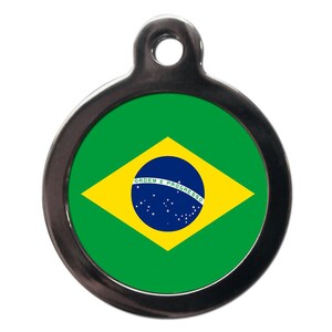 Flag of Brazil Pet Tag - Brazilian Flag Tags
