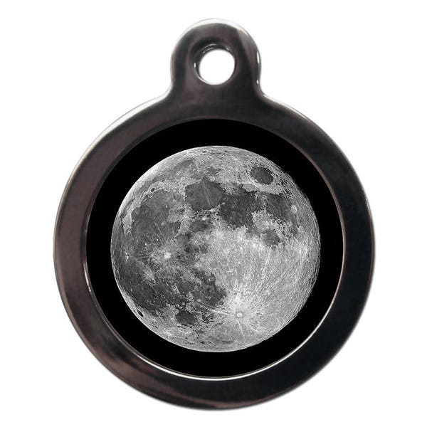 Luna Moon Pet ID Tag - The Perfect Tag for Dogs Who Love to Howl at the Moon!