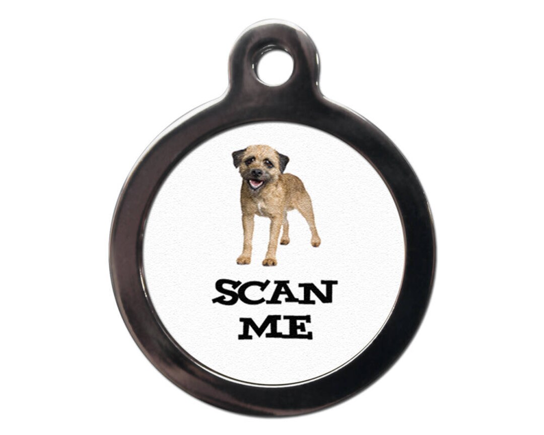 Border Terrier Scan Me Pet Tag - Etsy