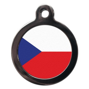 Flag of Czech Republic Pet Tag - Czech Flag Tag