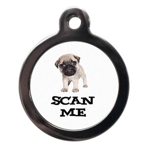 Pug Scan Me Pet Tag