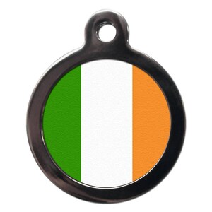 Custom Irish Flag Pet Tag - Flag Tags - Dog Cat Tags - Custom Text
