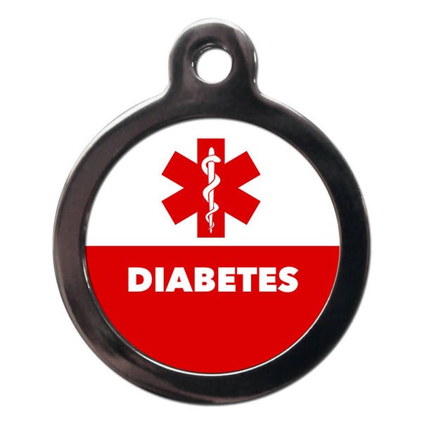 Diabetes Alarm Haustier ID Tag - Diabetic Hund Katze Id Tags