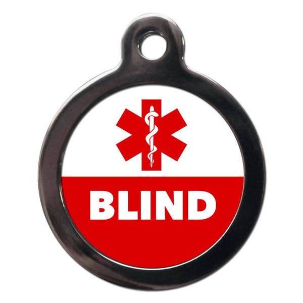 I'm Blind - Tags für Hunde - Haustier-ID-Tags mit medizinischem Alarm