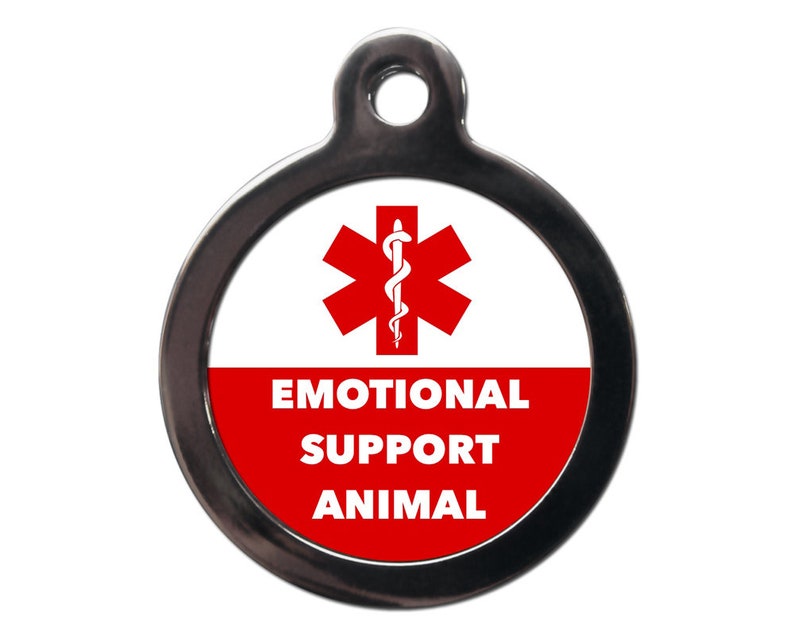 Emotional Support Animal ID Tag Medical Dog Cat Animal Tags Etsy