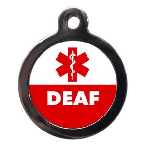 Deaf Alert Pet ID Tag - Tag for Deaf Dog Cat Pet