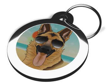 Etiquetas para mascotas de pastor alemán: varios diseños disponibles