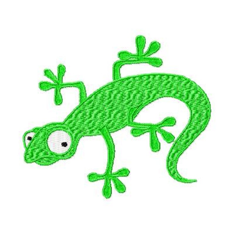 Machine Embroidery Lizard Design image 1