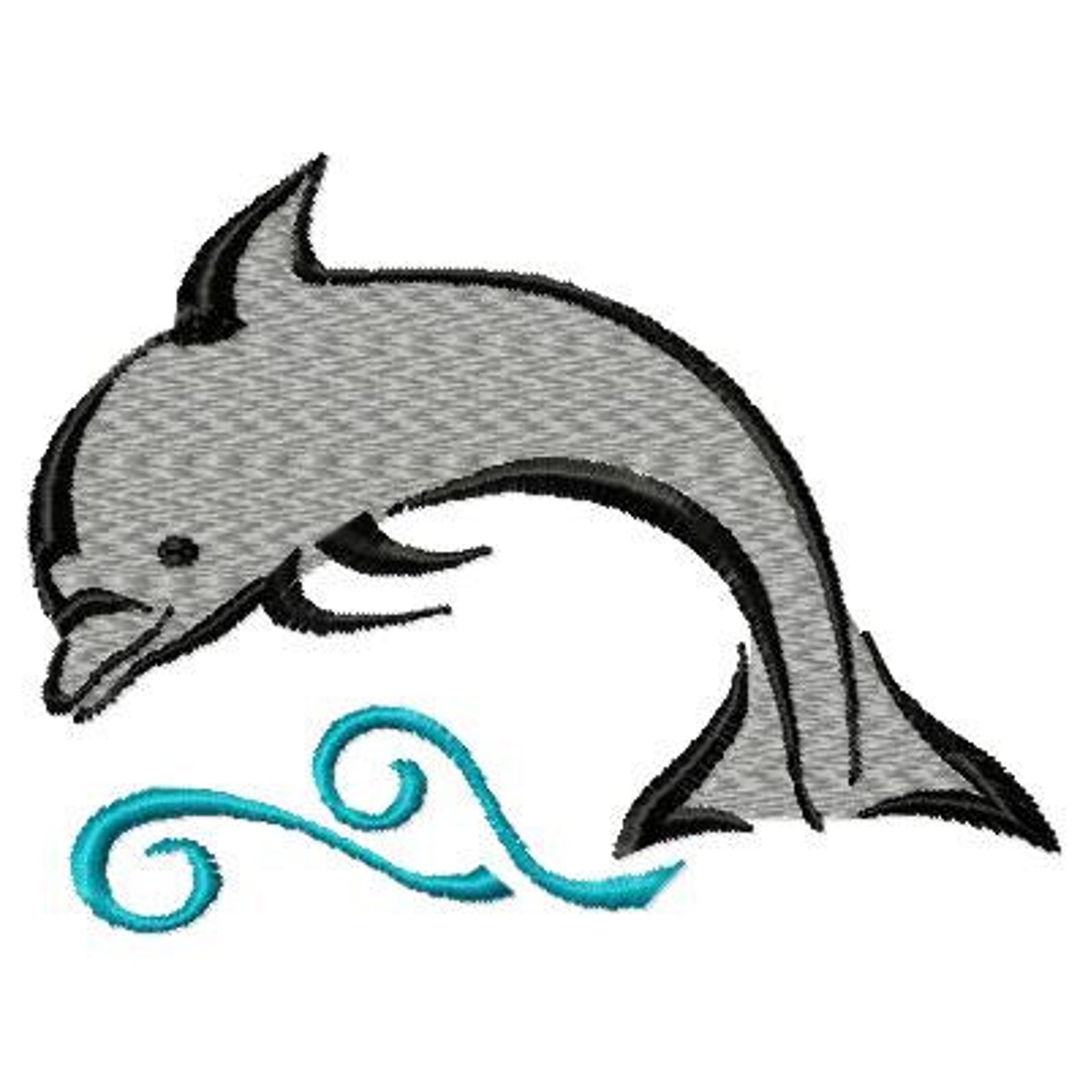 Machine Embroidery Dolphin Design Etsy