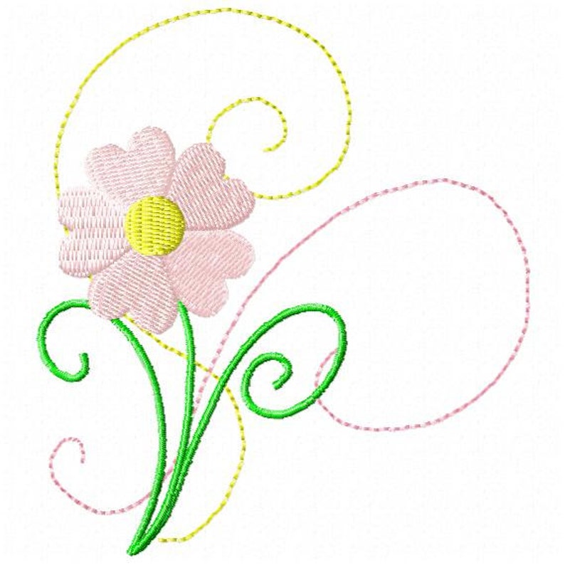 Machine embroidery heart flower  etsy Machine embroidery heart flower  etsy