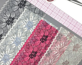 6 3/4 "(17 cm) ausgebogter Stretch-Spitze - 1 Yard