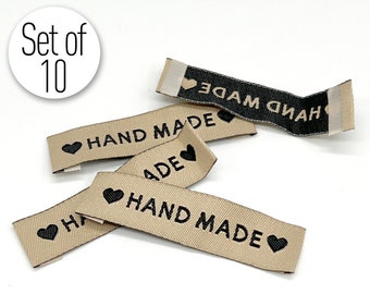 Cute Hand Made Garment Twill Tape Label- Set of 10