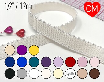 6mm white doll craft headband 10 Yards Black Picot Edge Lingerie Elastic 14 edge to edge 716 38 10mm 11mm
