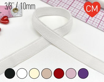 3/8" (10mm) Flat Elastic, Soft Plush Back- 2 Yards