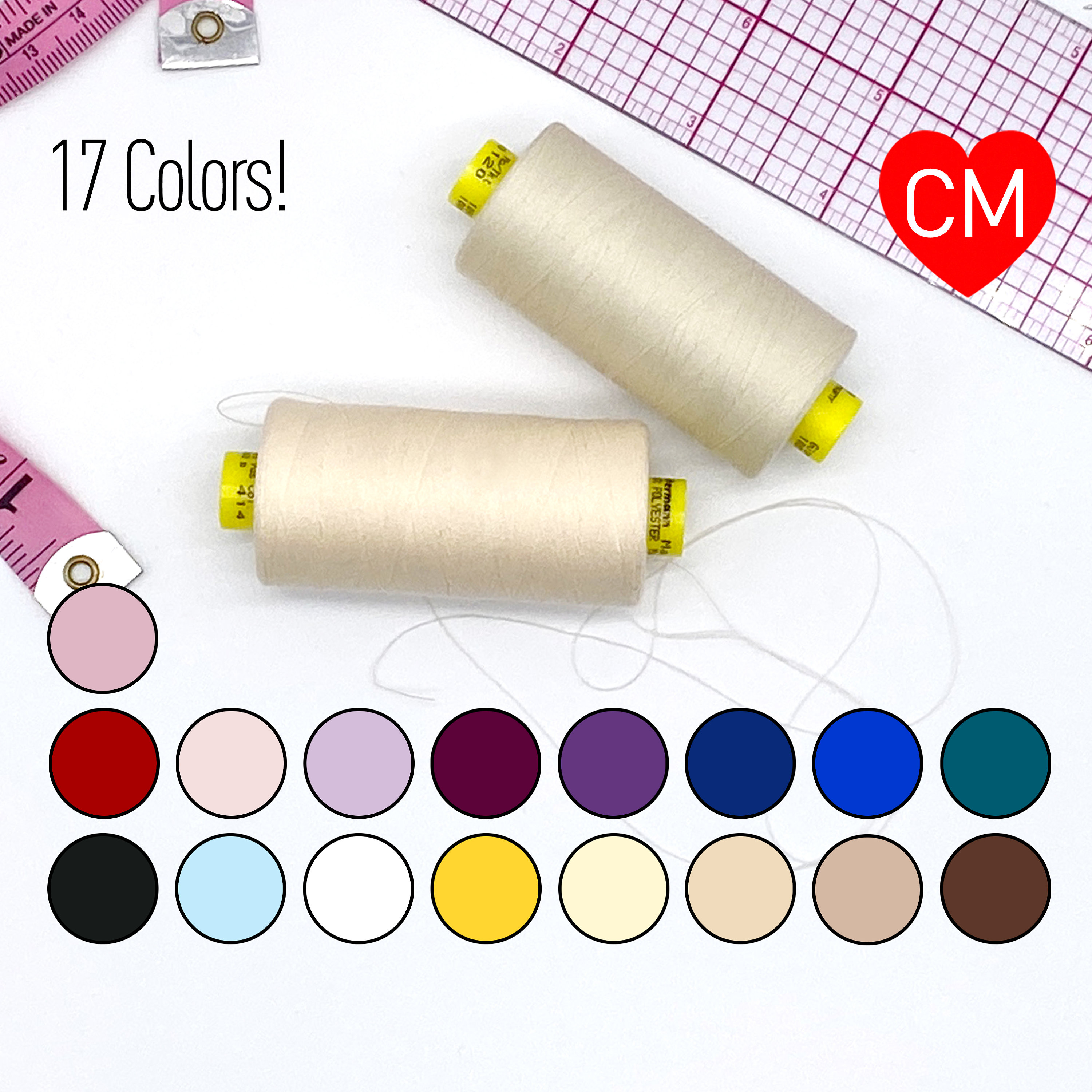 Gutermann Mara 120, All Purpose Thread. 1,093 Yd Spools