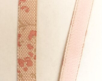 Cute Flower Patterned 3/8" or 10mm Elastic Strap, 2 Yards