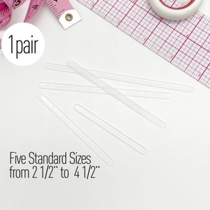 Flat Plastic Boning for Bra, Lingerie or Swimwear from 6cm (2.5&quot;) to 11.5cm (4.5&quot;)– Set of 2