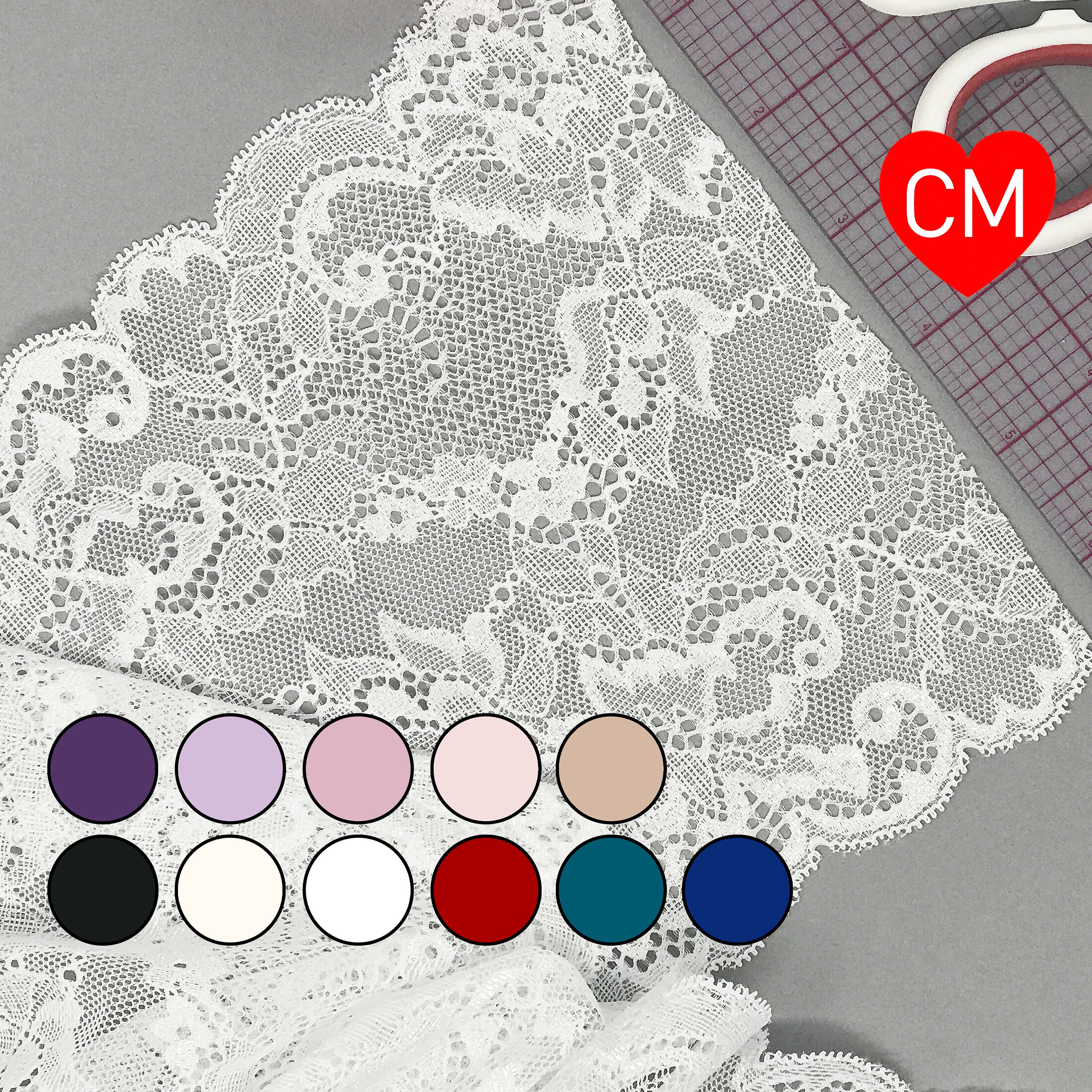 TO BE DISCONTINUED- 6 1/2" (16.5cm) Stretch Lace, Soft, High Qua…