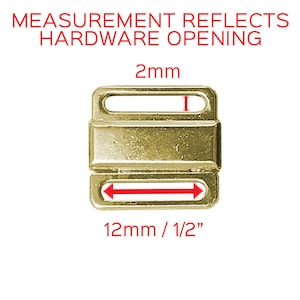 Stitch Love Studio- 1/2" or 12mm center clasps in a variety of colors, measurement guide