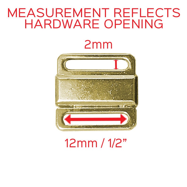 Stitch Love Studio- 1/2" or 12mm center clasps in a variety of colors, measurement guide