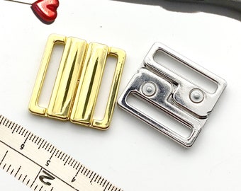 1 25mm Metal Front Closures Silver, Rose Gold or Light Gold for