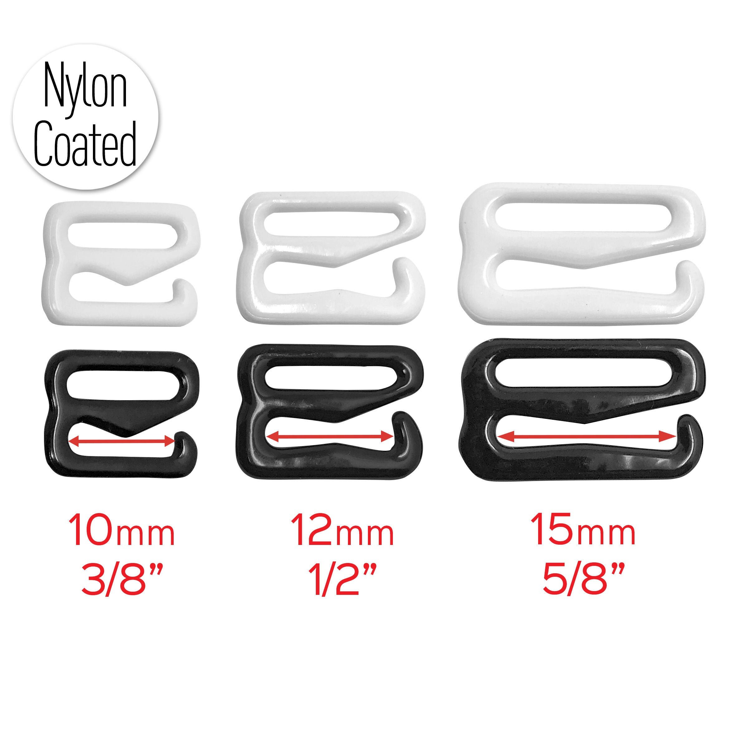 Bra Strap Slider G Hooks in Black or White for Swimwear or Bra making…