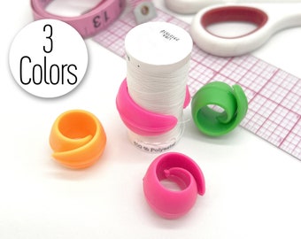 Set of 5 Silicone Spool Holder Bobbin Clamps in 3 colors