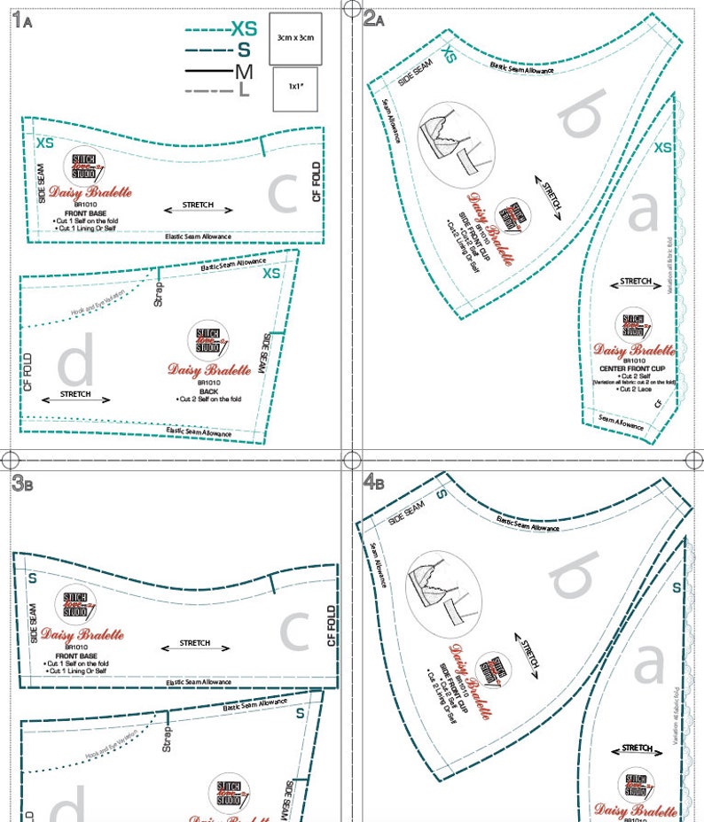 Stitch Love Studio- Daisy Bralette downloadable PDF sewing pattern