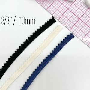3/8&quot; (10mm) Pretty, Soft Picot Elastic– 2 Yards