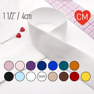 1 1/2&quot; (4cm) Plush Soft Matte Elastic for Sleepwear, Loungewear, Yoga Pants Waist- 1 Yard