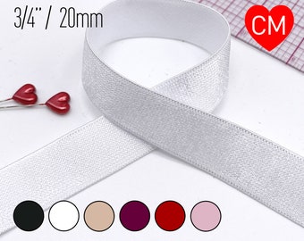 3/4" (20mm) Shiny, Plush Back Waist Elastic- 2 Yards