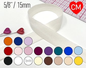 5/8 "(15 mm) FOE - Matt, weich falten über elastisch - 2 Meter