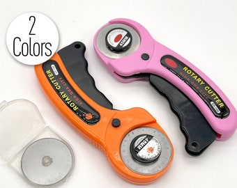 Sewing and Quilting 45mm Rotary Cutters with Extra Blades in 2 Colors