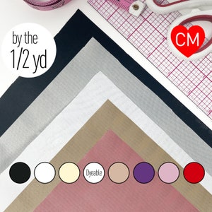 TO BE DISCONTINUED Stabilizer Tricot by the 1/2 Yard- Sturdy and Rigid Fabric for Bra Bridge Lining