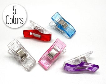 Set of 10 Handy Sewing Pattern Clips– in 5 colors