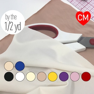 Stretch Tricot Fabric, by the 1/2 Yard, Soft, High-Quality, Lightweight