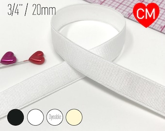 3/4" (20mm) Satin Strapping Elastic, Bra Strap- 2 yards