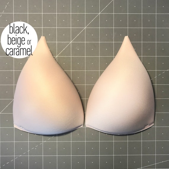 Molded Bra Cups, Long Triangular Shaped, Inserts or Sewn in for Lingerie,  Swimwear, Dance Costumes, Dresses Sizes 32-42 