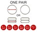 Set of 2 Rings OR 2 Sliders in Silver for swimwear or bra making- 1/4'/6mm, 3/8'/10mm, 1/2'/12mm, 5/8'/15mm, 3/4'/20mm, 1' (25mm)