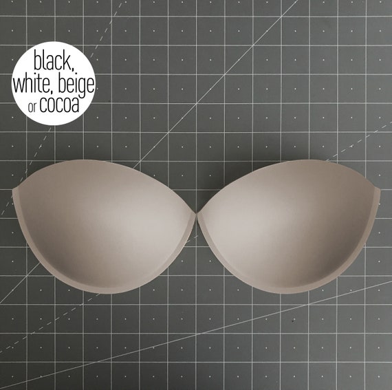 Push up Molded Bra Cups, Almond Shaped With Seam, Inserts or Sewn