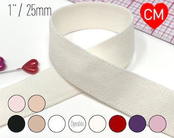 1" (25mm) Plush Soft Matte Elastic, Waist or Band Elastic- 2 Yards