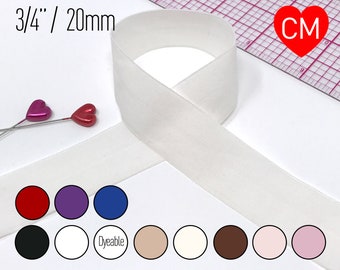 3/4” (20mm) FOE - Matte, Soft Fold Over Elastic- 2 Yards