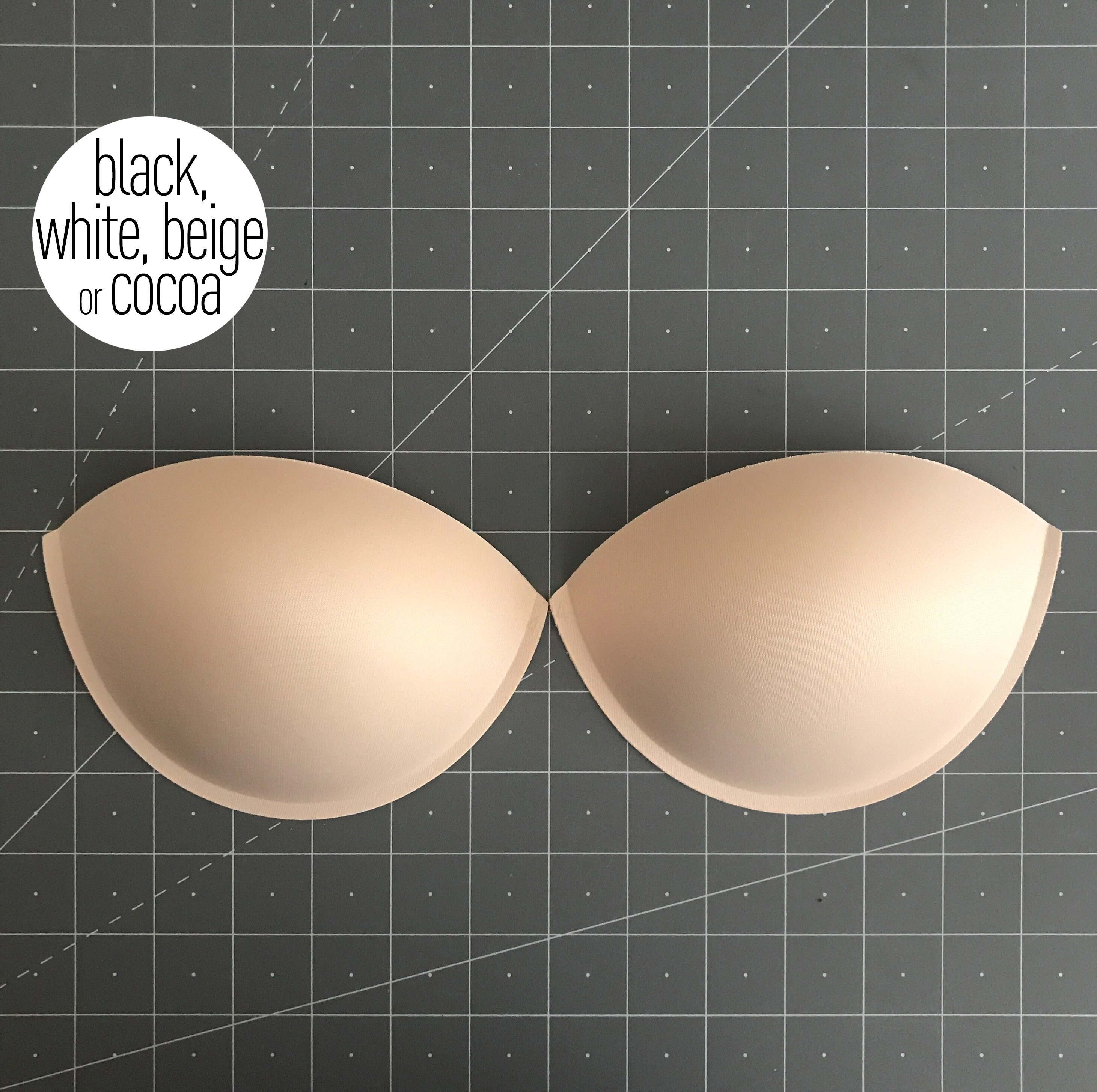 Push Up Molded Bra Cups, Almond Shaped with Seam, Inserts or Sewn In …
