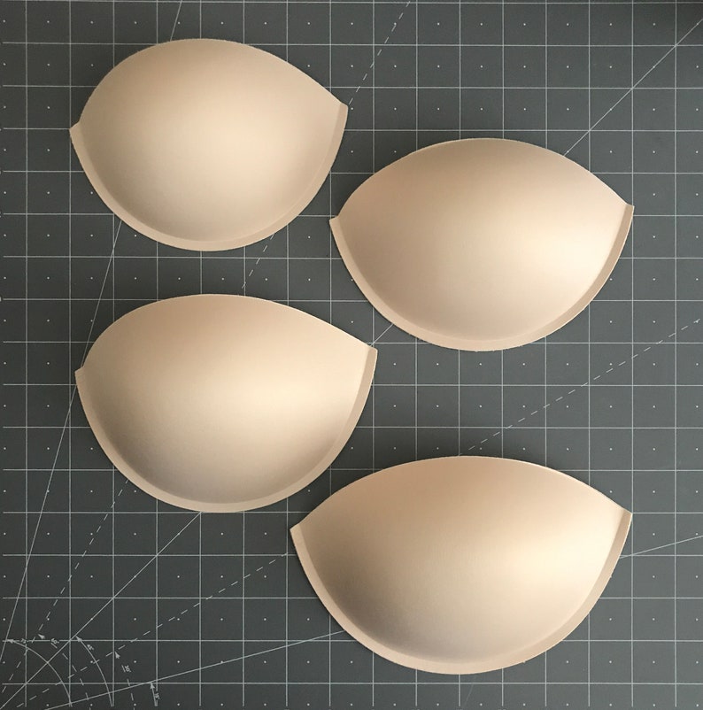 Push Up Molded Bra Cups Almond Shaped with Seam Inserts or Etsy