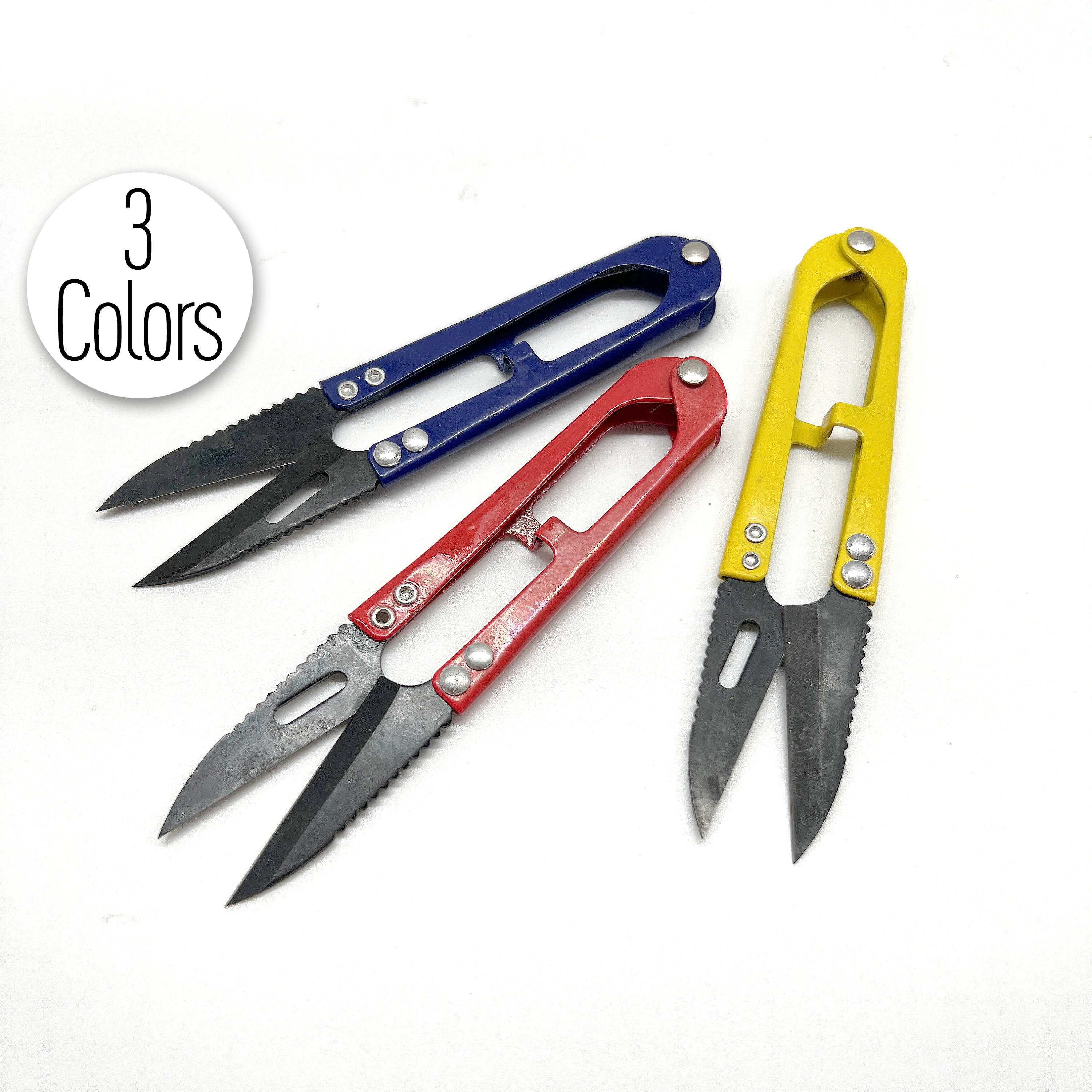 1Pc Metal Grip Handy Shears Spring Design Fishing Line Cross-stitch  Scissors Sewing Snips Beading Thread Snippers Clipper Tools