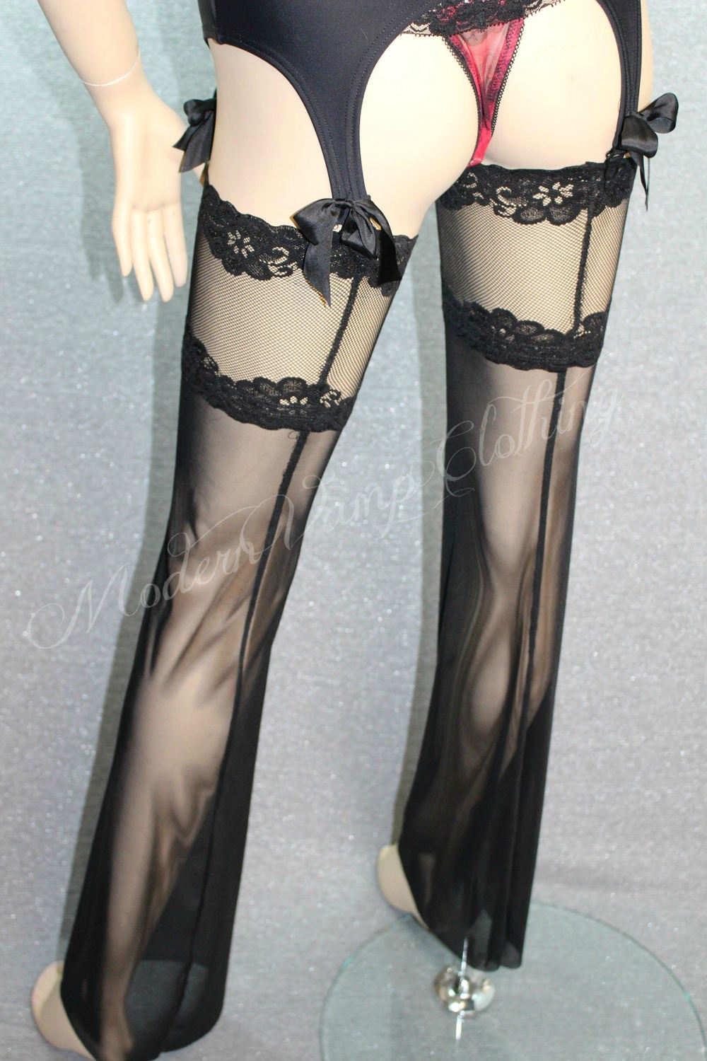 Luxury Lace Top Thigh High Flare Leg 